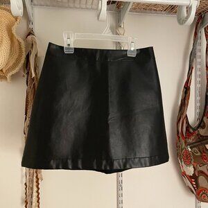 Faux Leather Mini Skirt